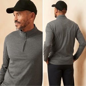 Mens banana republic Light grey zip neck sweater